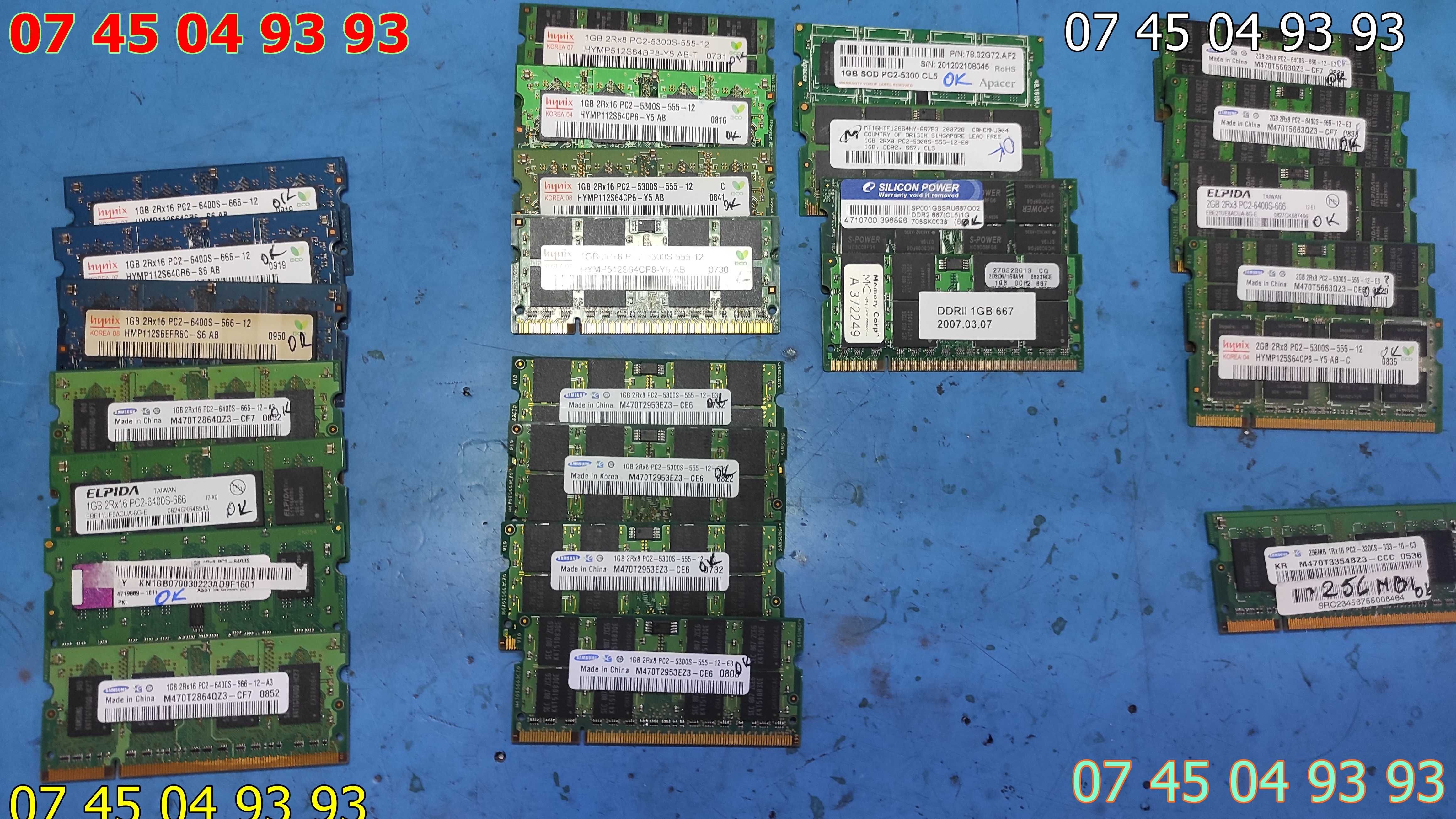 module ram laptopp DDR 2 1Gb si 2Gb testate pret in lista