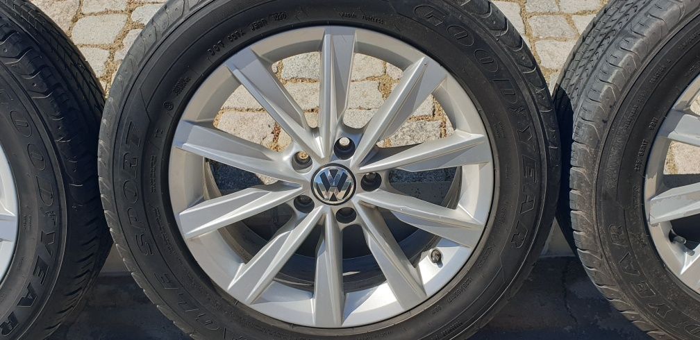 4 броя оригинални джанти VW Tiguan  17" 5x112 с летни гуми.