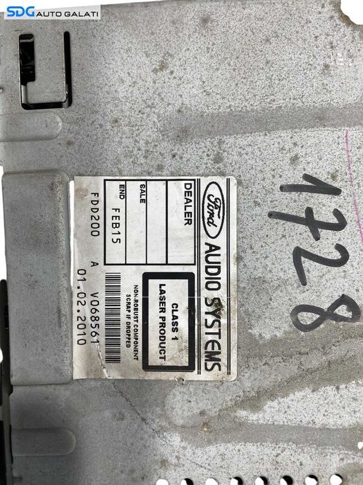Radio CD Player Ford Focus 2 2004 - 2010 Cod 7M5T-18C815-BC 7M5T18C815BC (Butoane Sterse) [L6481]
