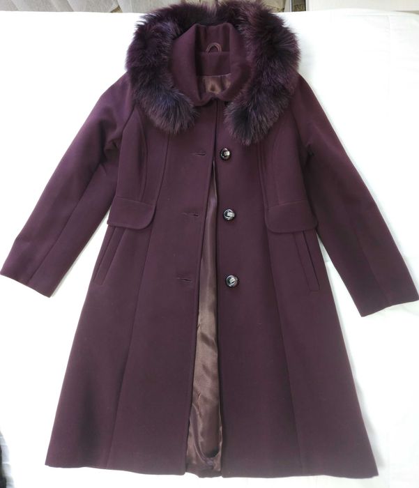 Palton cu gluga blana artificiala