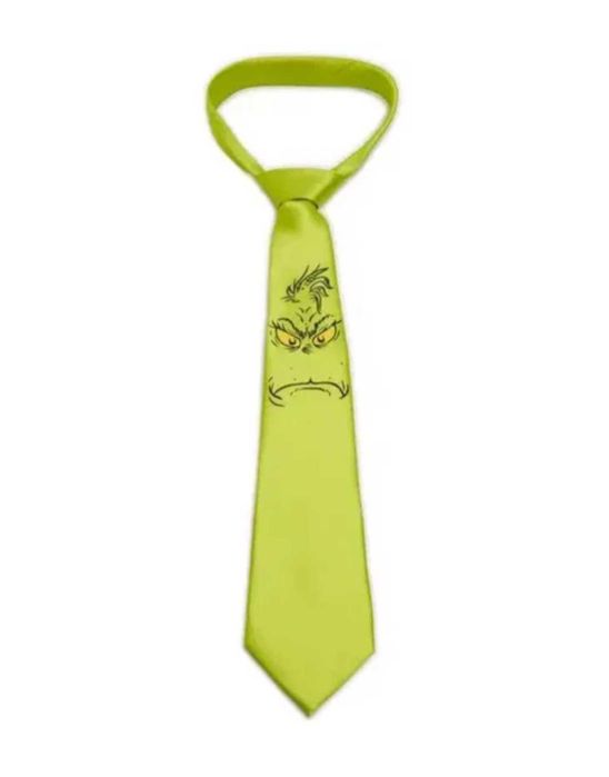 Cravata de Craciun The Grinch originala licentiata Dr. Seuss Satinata