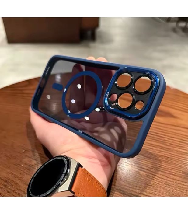 Iphone 14/15/16/17 PLUS PRO MAX Husa Magsafe Spate Fumuriu Protect Ca