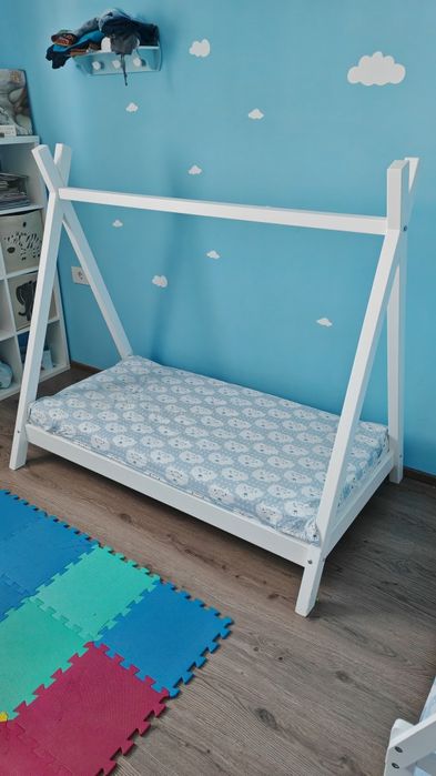 Pat copil tip căsuță/cort