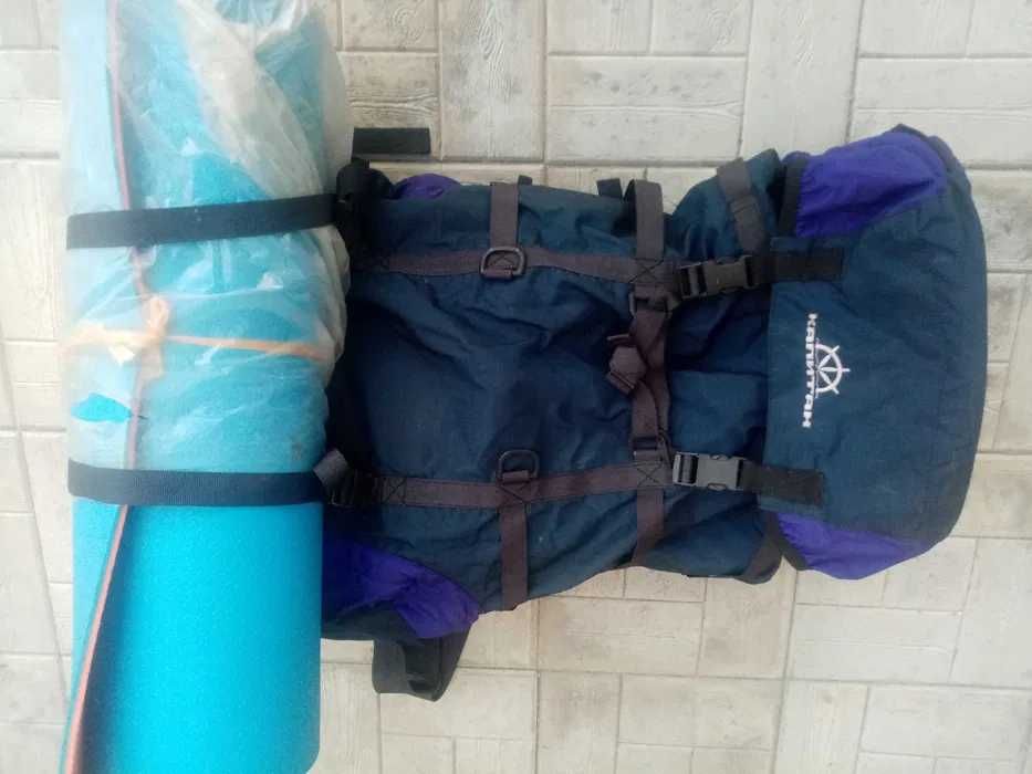 Туристический рюкзак "КАПИТАН" с анатомической спинкой на 70 л, Россия