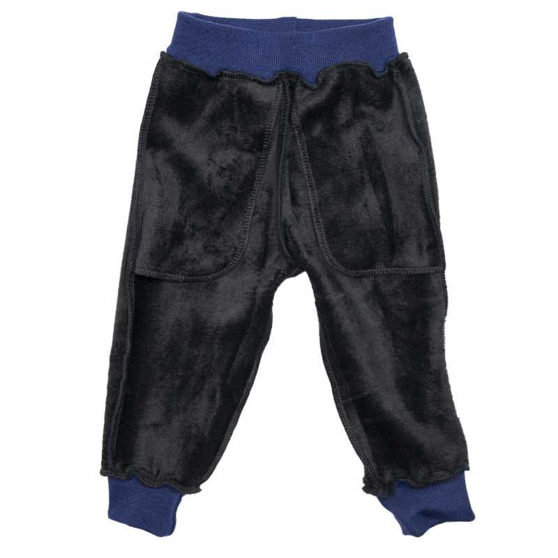 Pantaloni trening imblaniti baieti B50 | Pantaloni bleumarin Jump