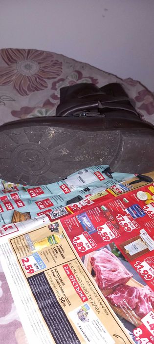 Боти,чиста кожа,шити към подметката,40 номер,кафяви!!! !