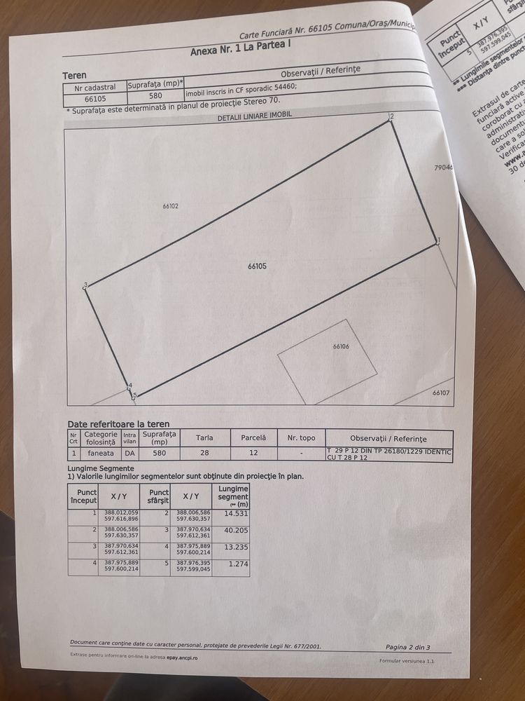 Teren intravilan de vanzare in Chinteni, aproape de Cluj Napoca 480 mp