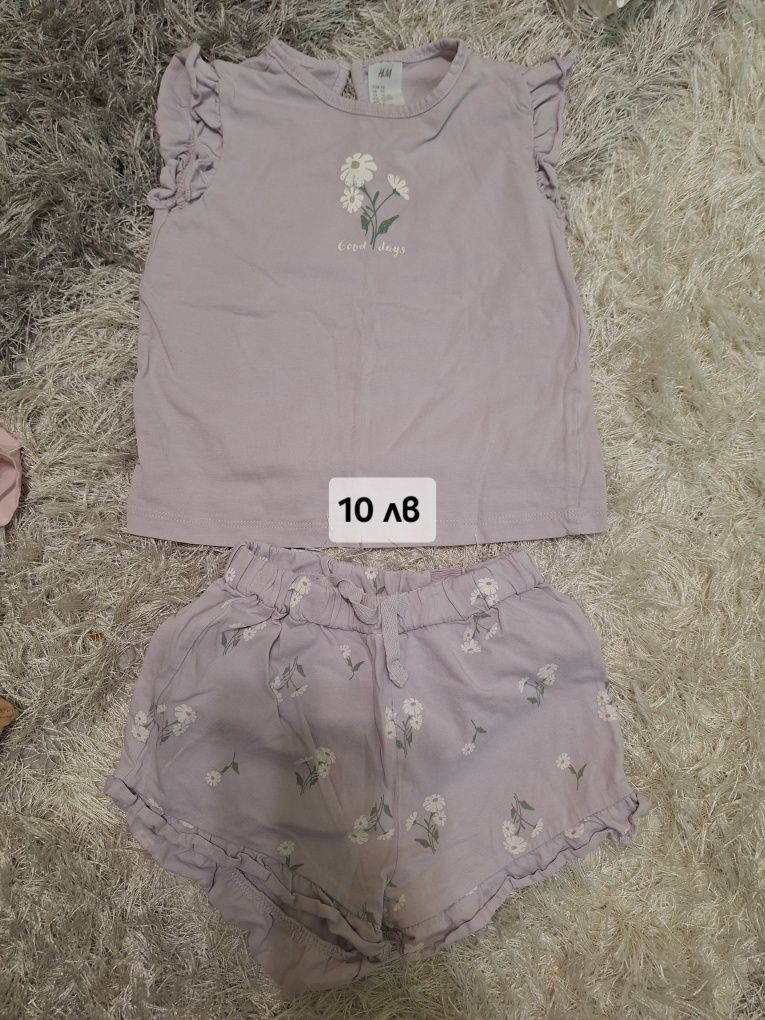 Комплект H&M тениски и клинчета , летни H&M 92