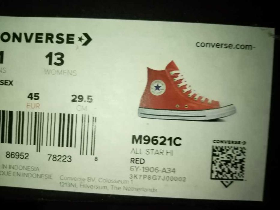 Sneaker inalt Chuck Taylor All Star CONVERSE pe Rosu