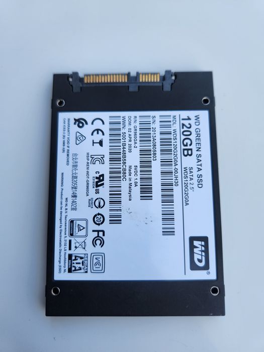 SSD 120 GB wd green noutbuk uchun