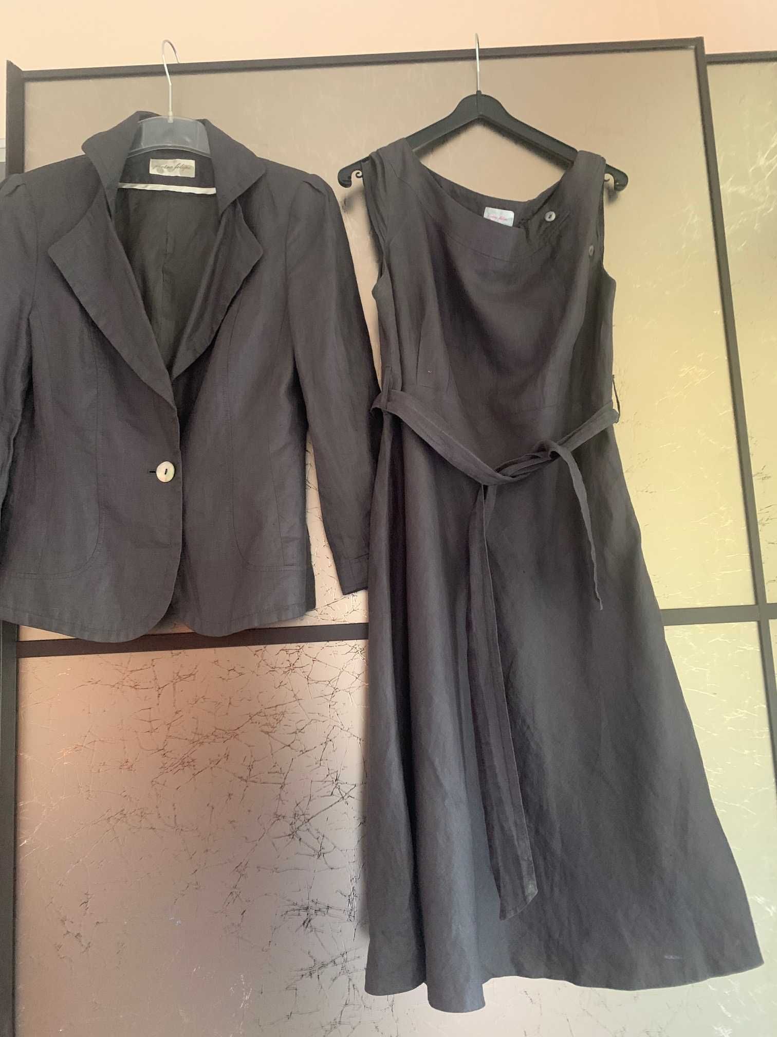 Продавам маркова рокля със сако- лен и коприна. Марка Pietro Filipi