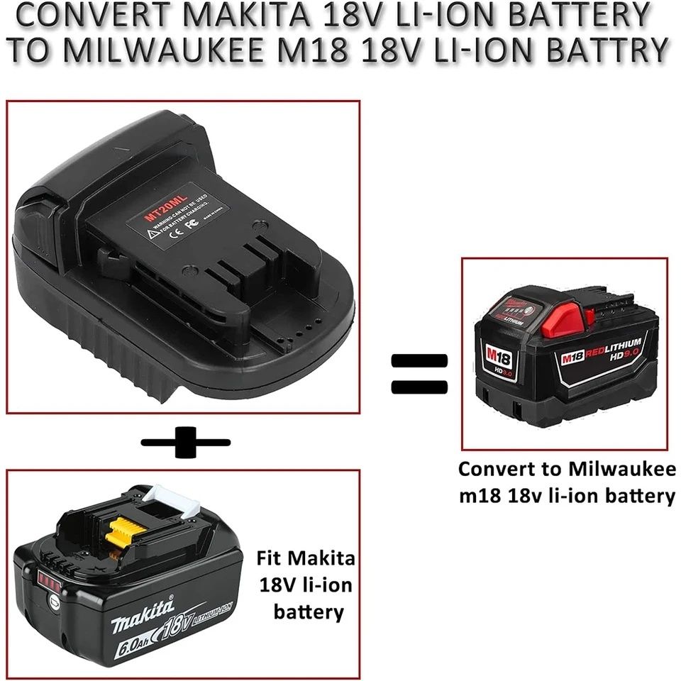Adaptor baterie Makita pt scule Milwaukee