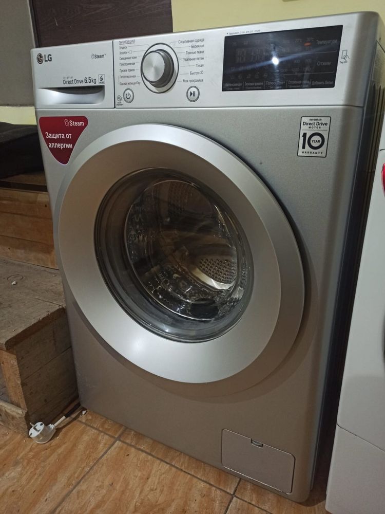 Модель LG DD motion 6.5kg LG DirectDrive Silver Color InVert Стиралка