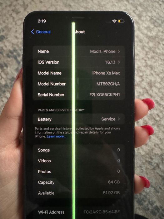 iPhone XS Max – 64GB – Работи, с дефекти по екрана