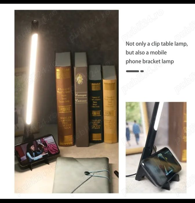 Lampa de birou LED cu prindere tip menghina
