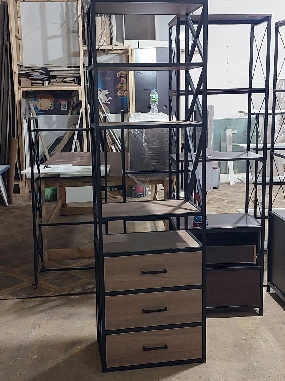 Ctelaj loft. Лофт стеллаж, лофт мебель.