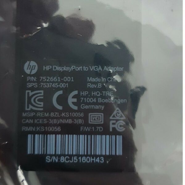 Оригинален HP DisplayPort To VGA Adapter - НОВ