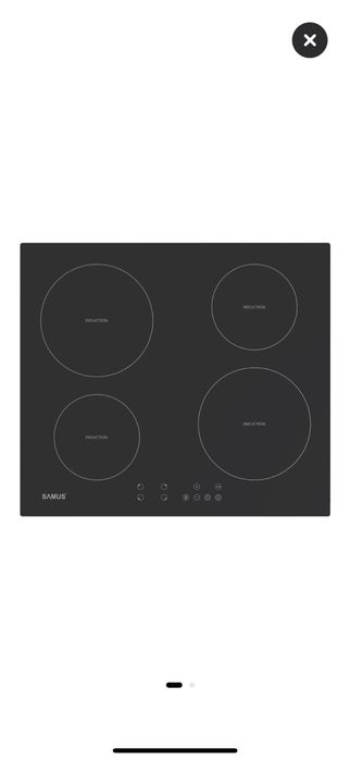Plita incorporabila SAMUS, 60 cm, 4 zone, 7000 W, sticla ceramica
