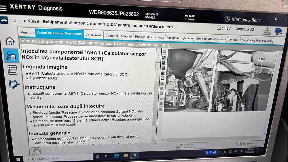 Servicii diagnoza auto camioane si turisme cu tester star mercedes