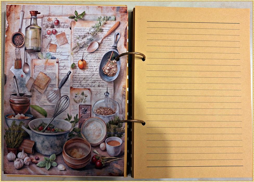 Тефтер за рецепти в кафяво