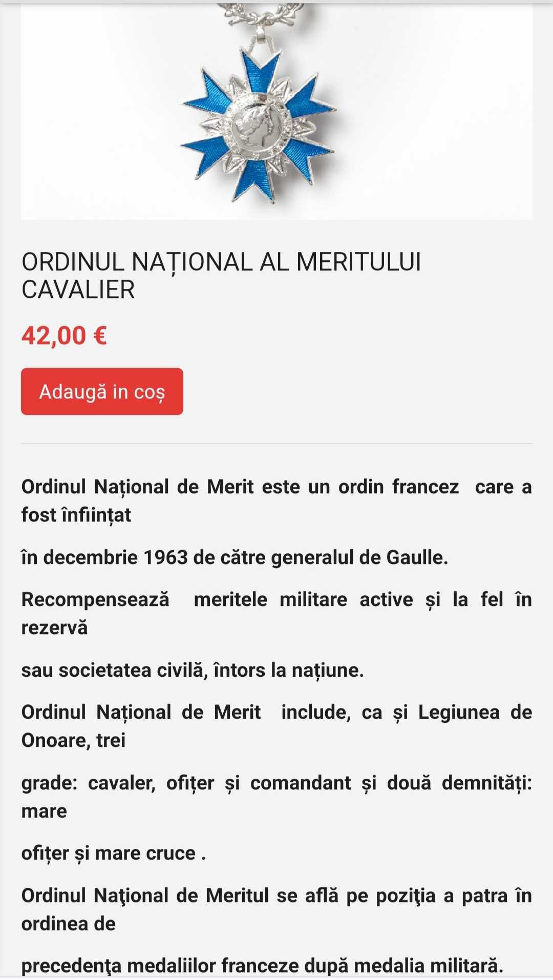 Medalii colecție armată Franța Nou.