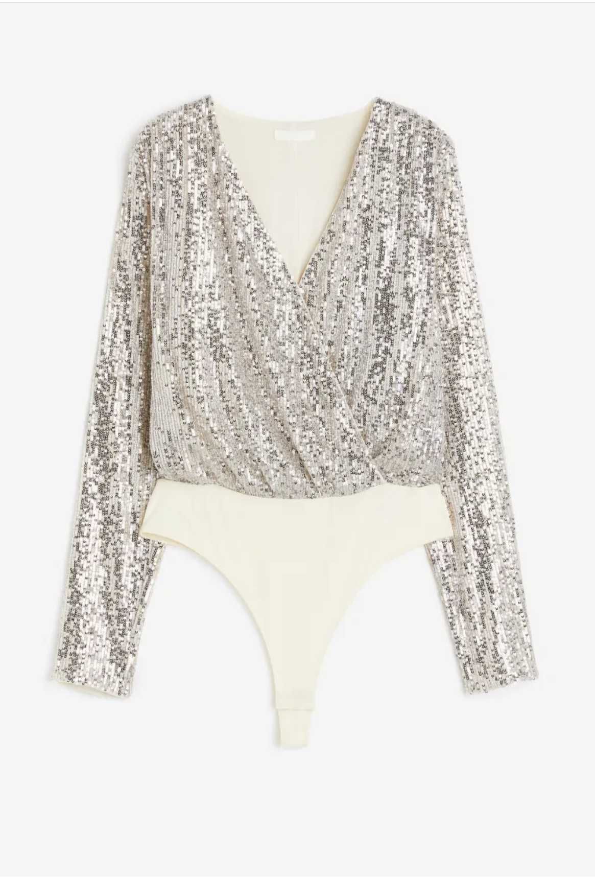Новое Боди с пайетками H&M, размер M (46/50)