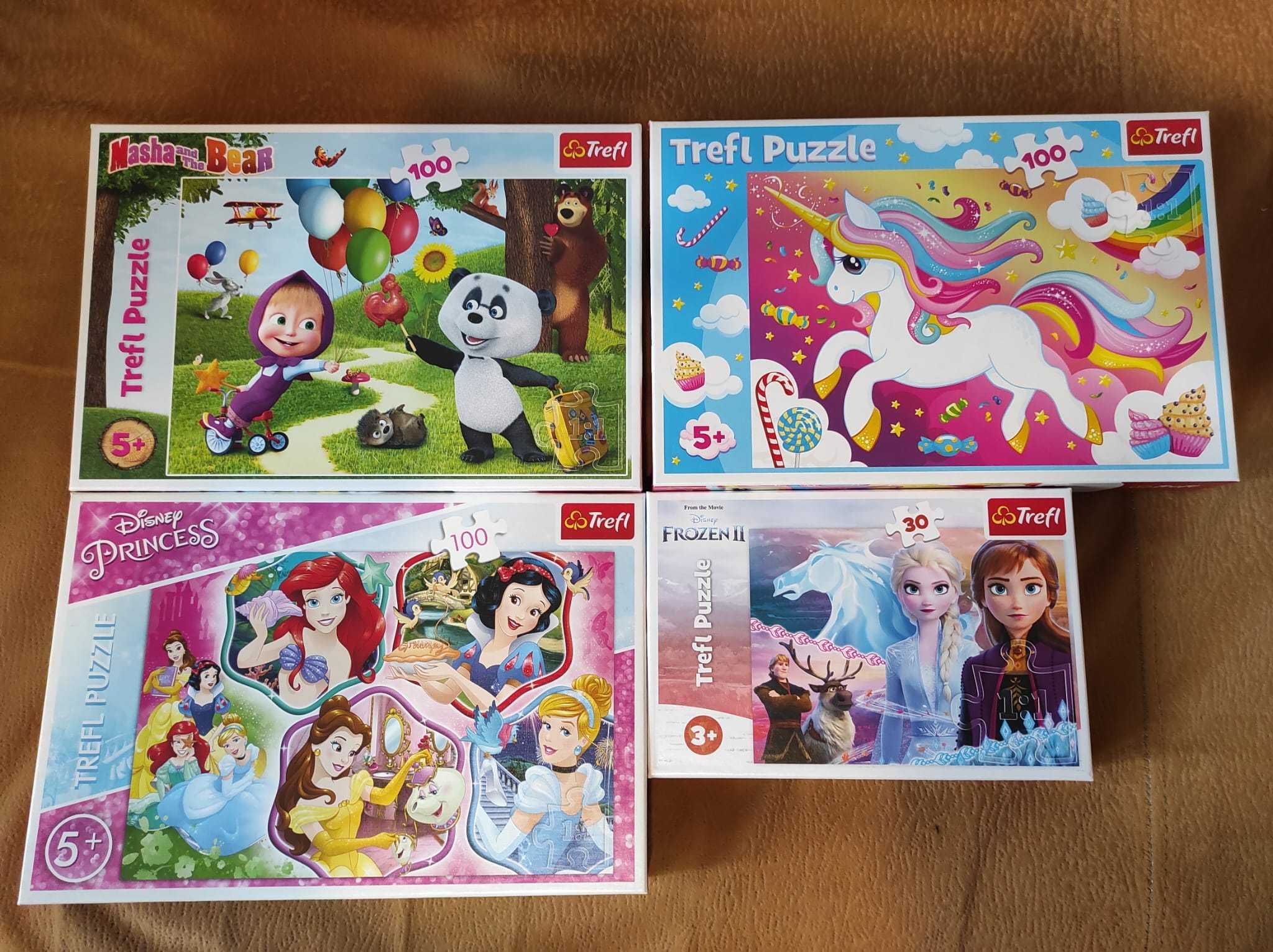 11 Jocuri Puzzle Trefl - Disney,Princess, 100-200 piese