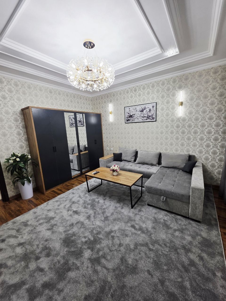 Novostroyka 1/1/5 [Oбщ.пл-42м²] Метро Хамза 3 минут С ремонтом‼️