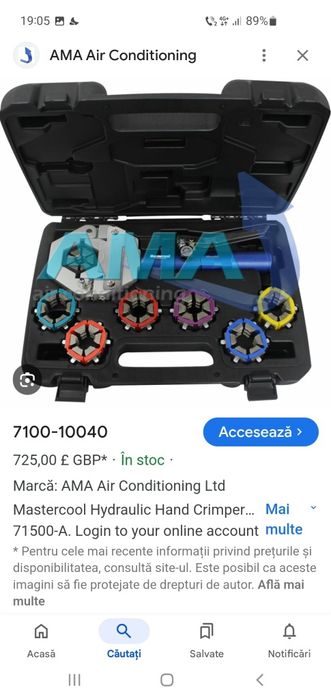 Presa si set reductor cu manometru  mastercool