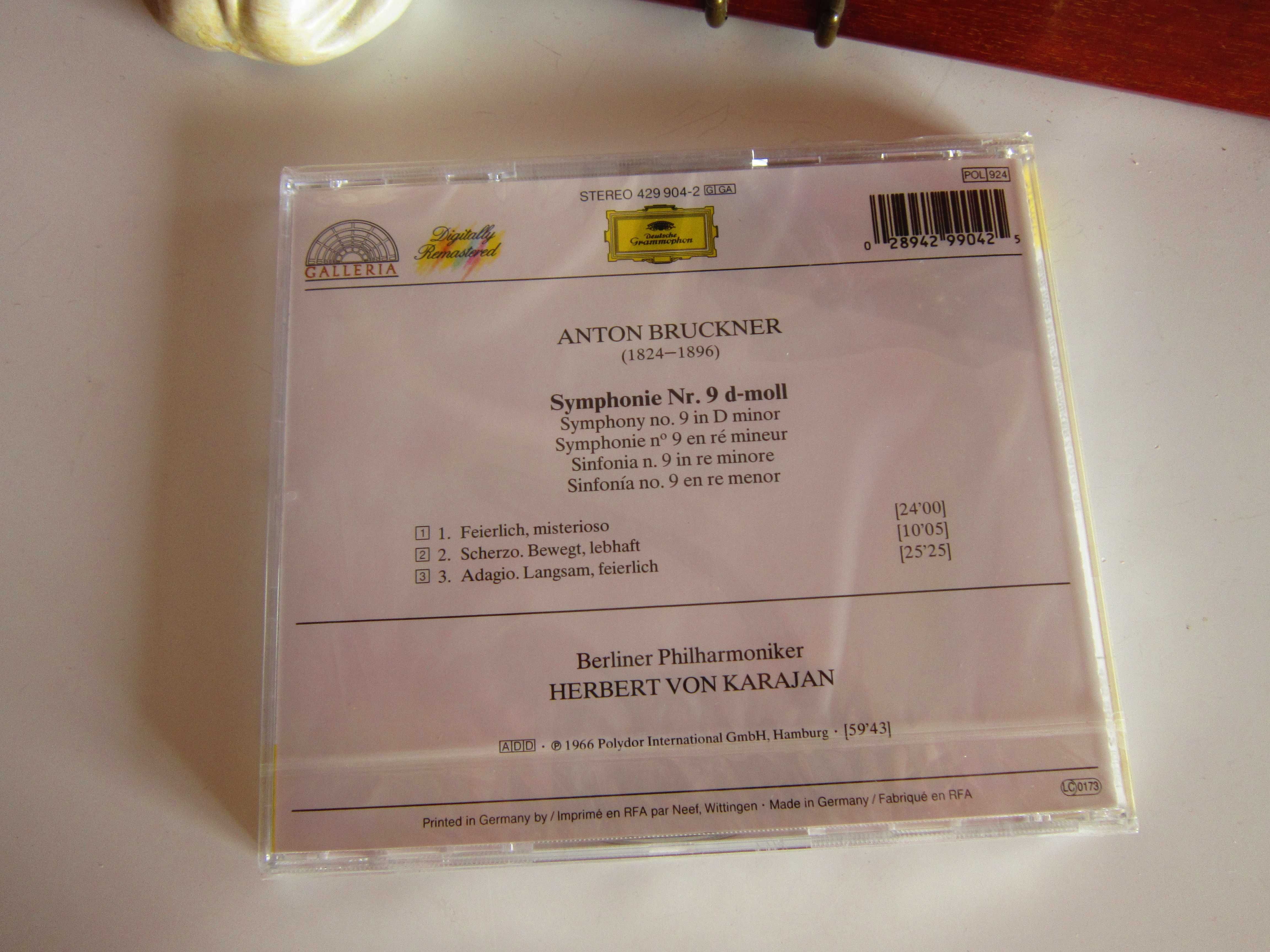 cd Bruckner-Symphonie No.9 Herbert Von Karajan '90 -cadoi inedit