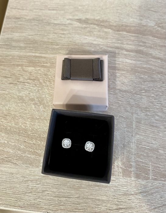 Cercei Diamant Moissanite 0.5ct Argint 925.