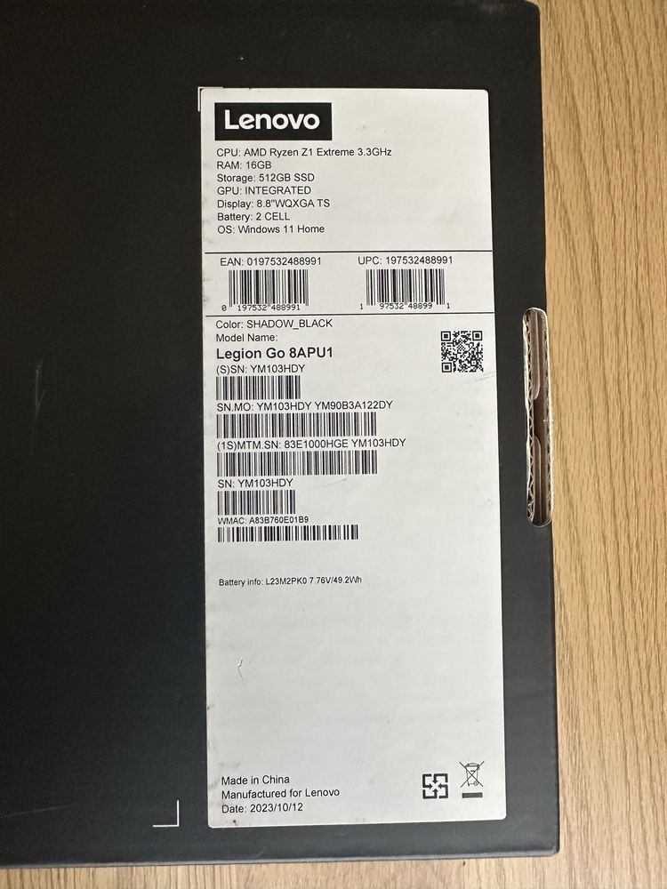 Lenovo Legion Go – 16GB RAM | 512GB SSD
