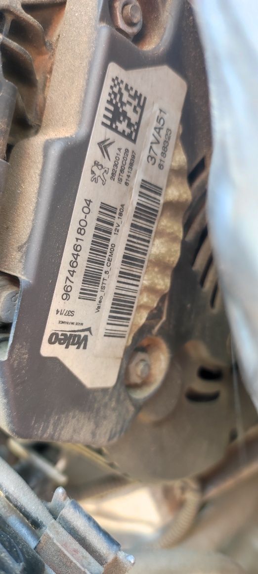 Alternator start-stop Peugeot 308 t9 motor 1.6 hdi 42.000 km