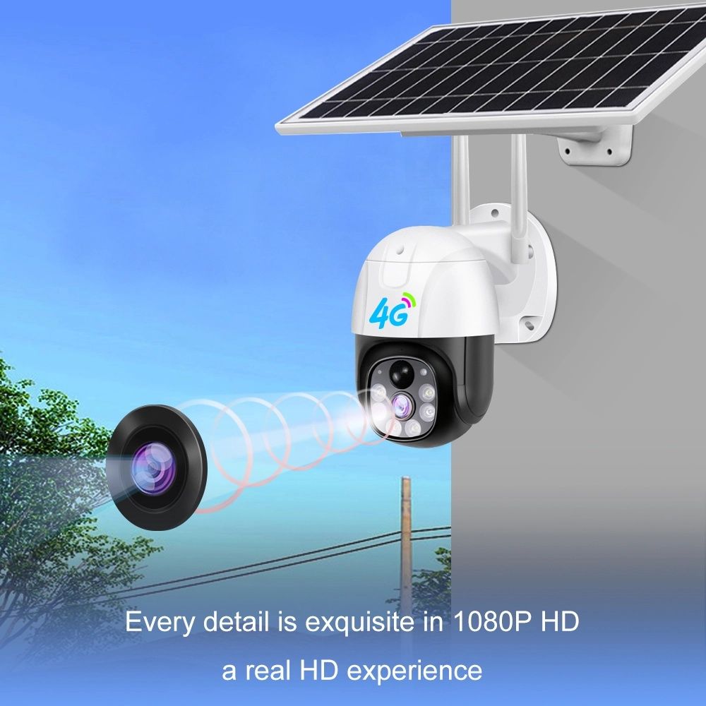 Camera de Supraveghere Solara 3 MP, Full HD 1080p, Panou Solar 9W