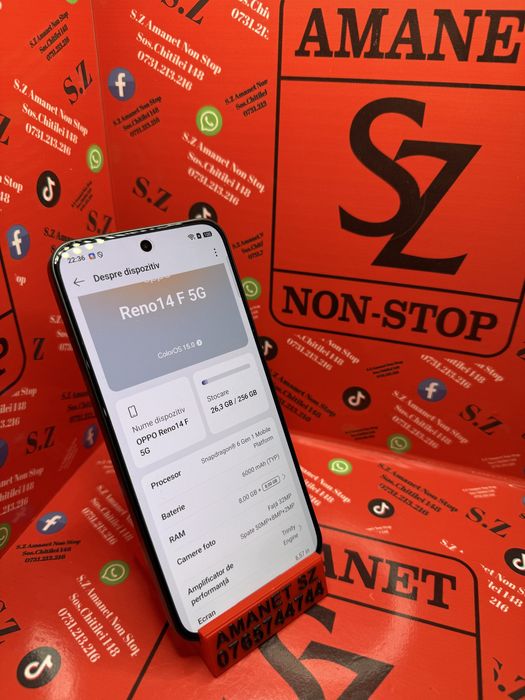Oppo Reno 14F Amanet SZ Non Stop