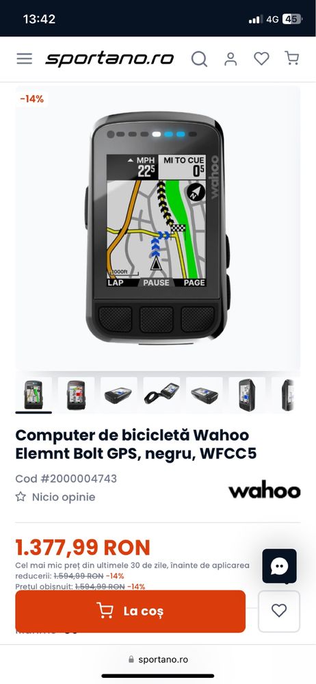 Wahoo elemnt bolt