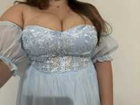 Rochie baby blue cu model tip corset