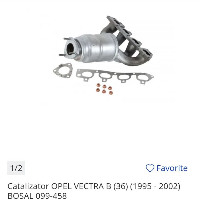 Vând catalizator Vectra B