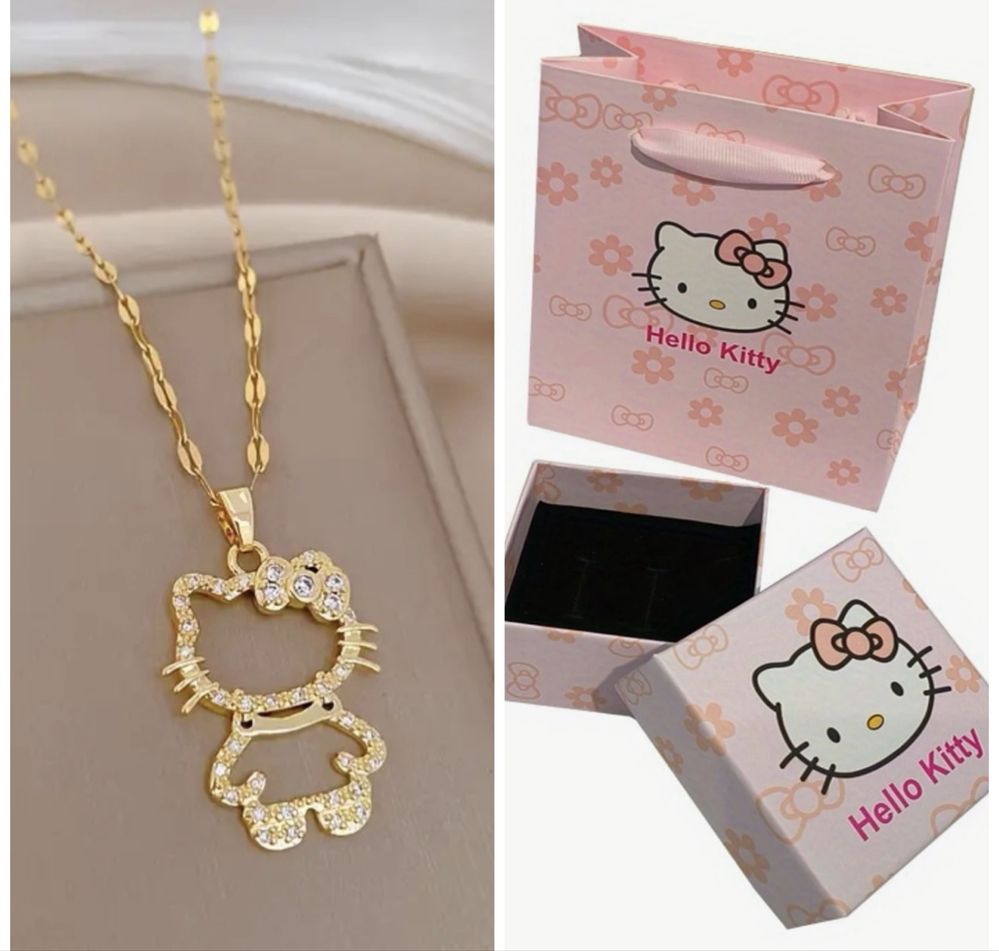 Колие Hello Kitty + Кутия и торбичка
