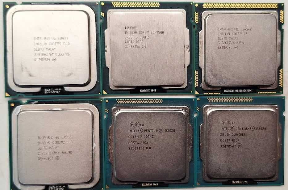 Продавам Intel i5 2500, Core 2 Duo E7500, E8400, i3-540, Pentium G2020