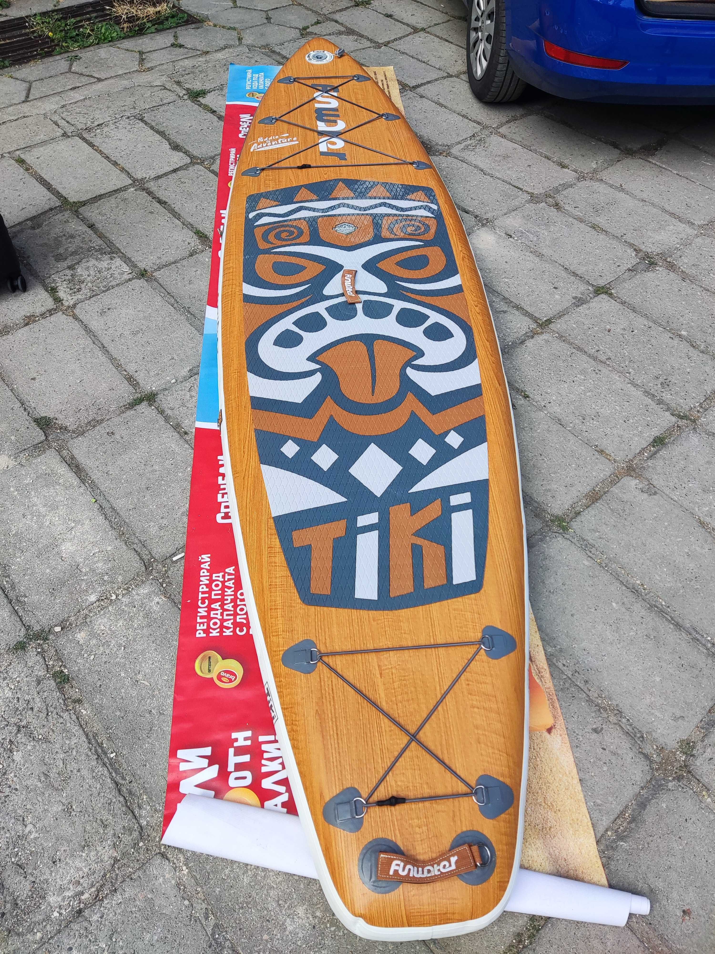 Надуваем падълборд Funwater TIKI 11'6
