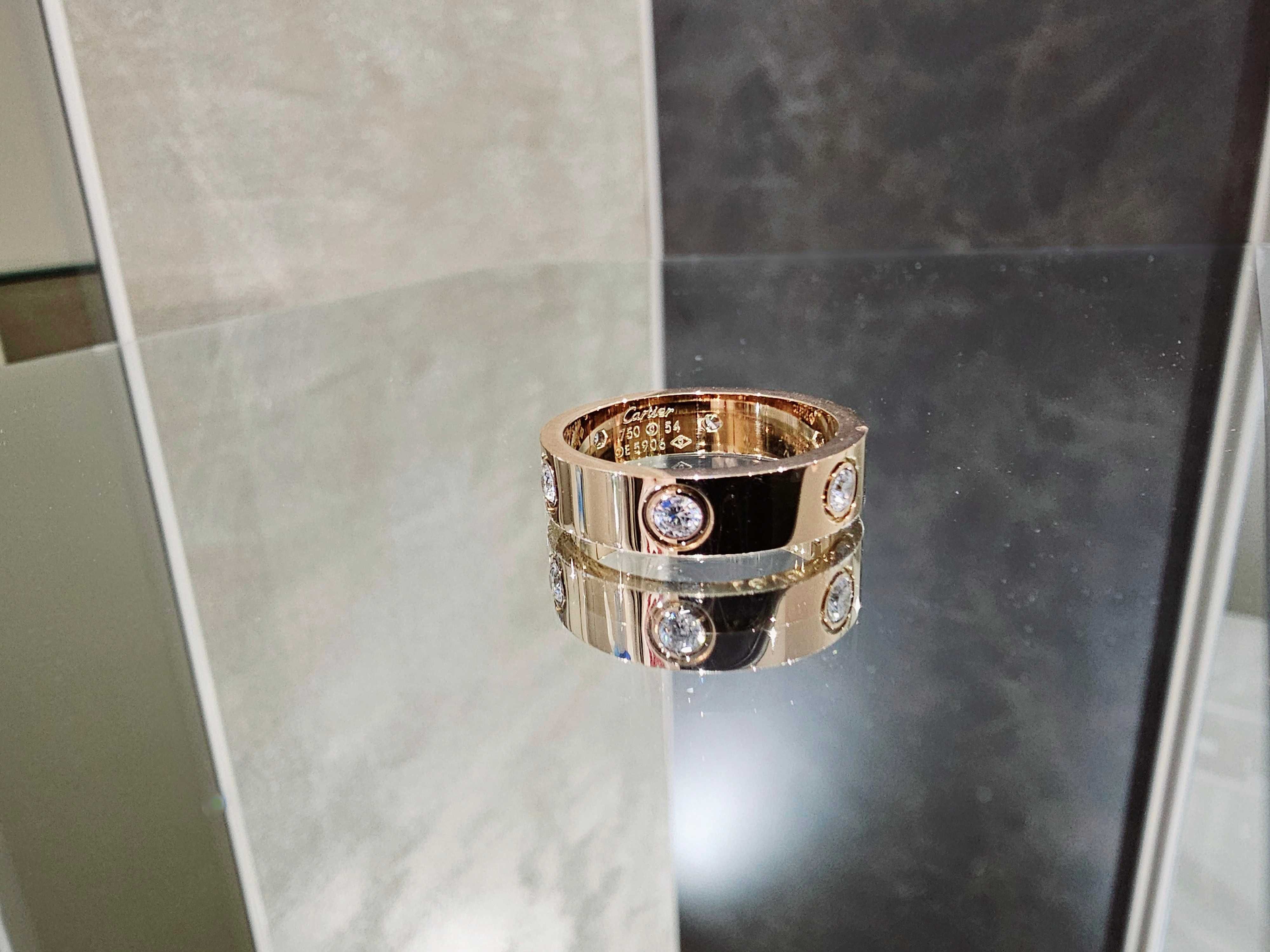 CARTIER Love Rose Gold 6 Diamonds Classic Model Пръстен