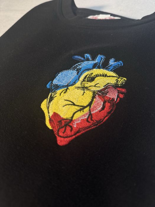 Pullover barbati brodat inima Romania+Cruce Ortodoxa