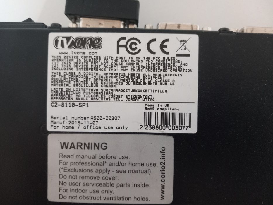 TVOne C2-8260 Universal Seamless Switcher HD/HD-SDI