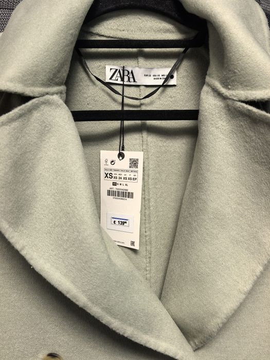 Palton Zara amestec de lana masura XS oversized