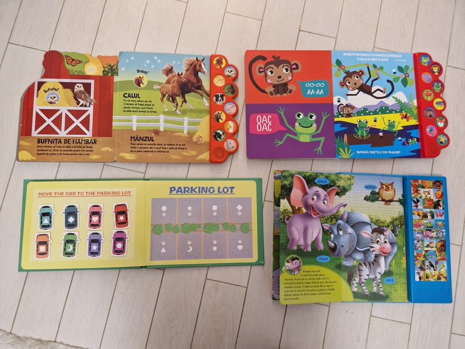Carti animale cu sunete si puzzle pentru copii
