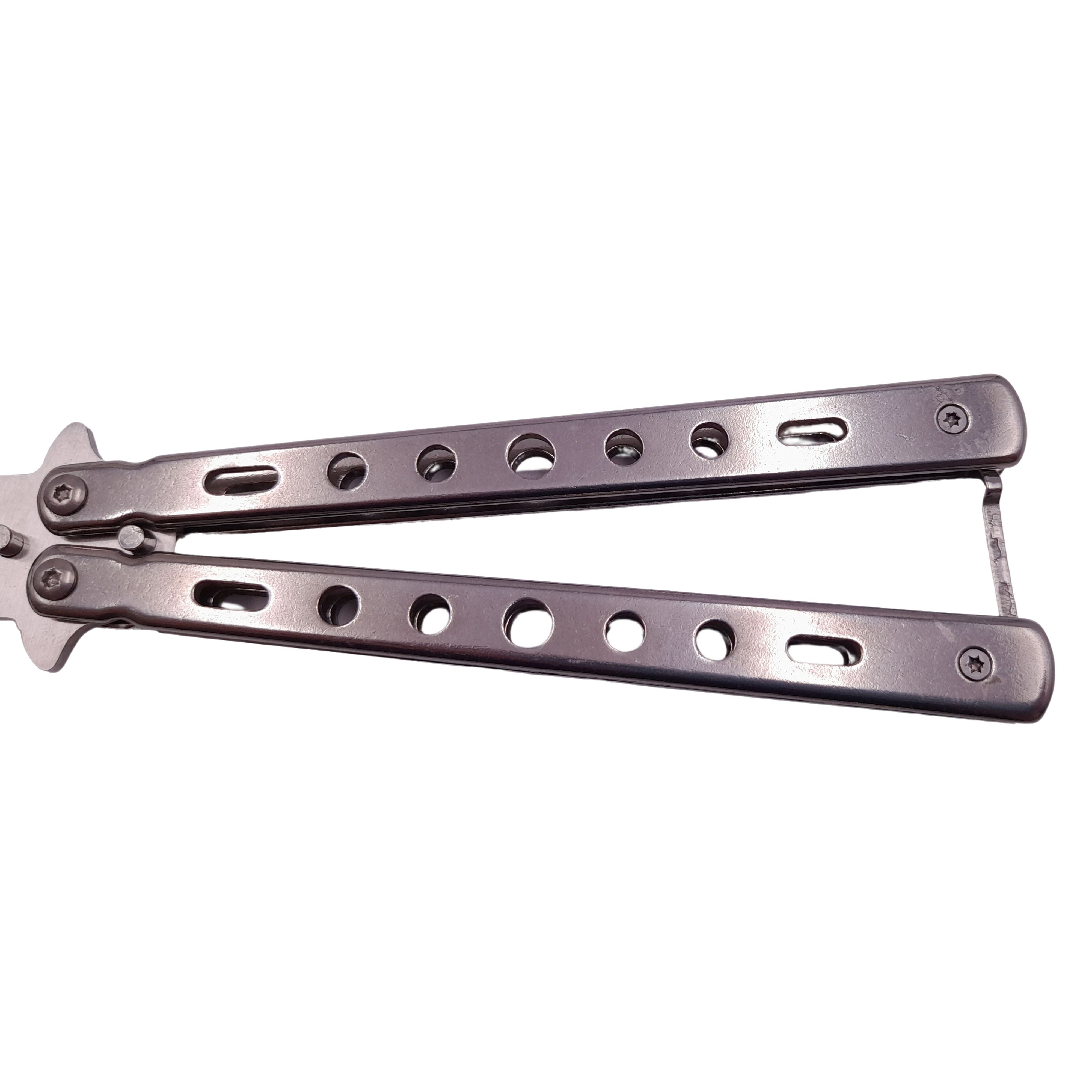 Briceag antrenament IdeallStore®, fluture, Silver Distortion, 22.5 cm