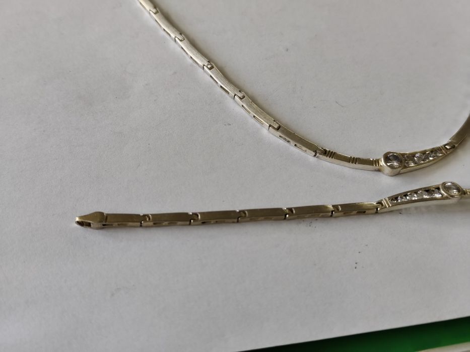 Сребърен комплект гривна с колие 925