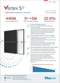 Panouri fotovoltaice Trina Solar Vertex S+ 420W
