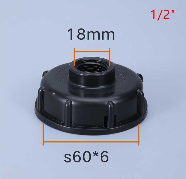 Adaptor pentru rezervor de apă IBC S60X6 Filet la 1/2" 3/4" 1"